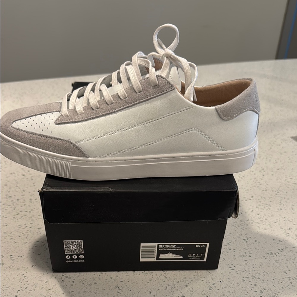 White and Gray Sneakers